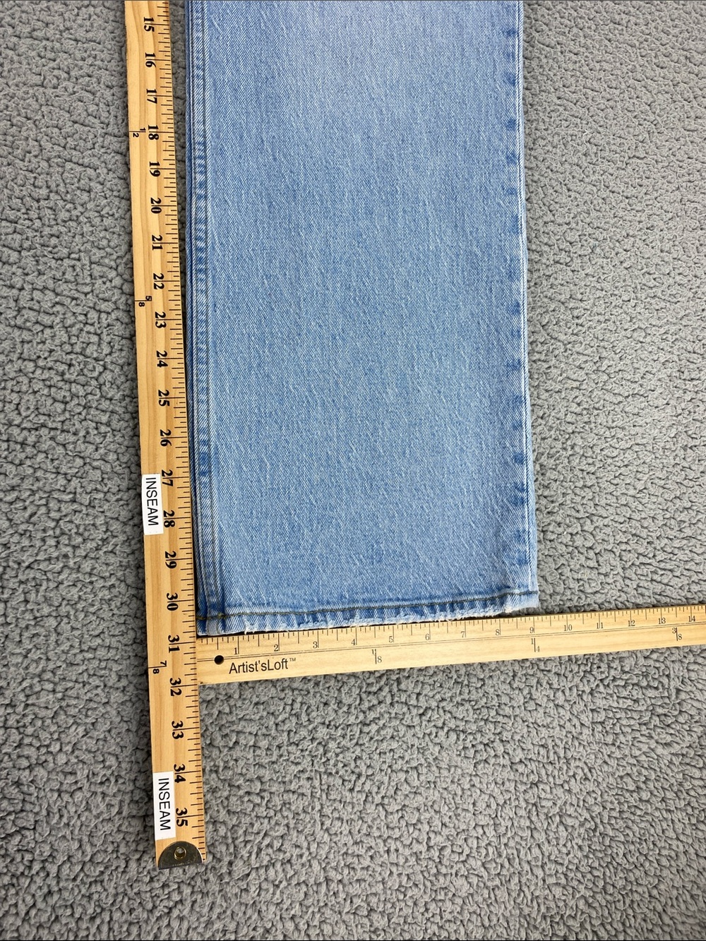 Abercrombie & Fitch The Baggy Low Rise Jeans Crossover Waist Light Wash Size 27 - Picture 9 of 13